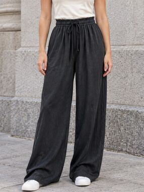Steve Madden Velvet Pants S Black Flared High Rise Dress Casual Soft Y2K Baddie